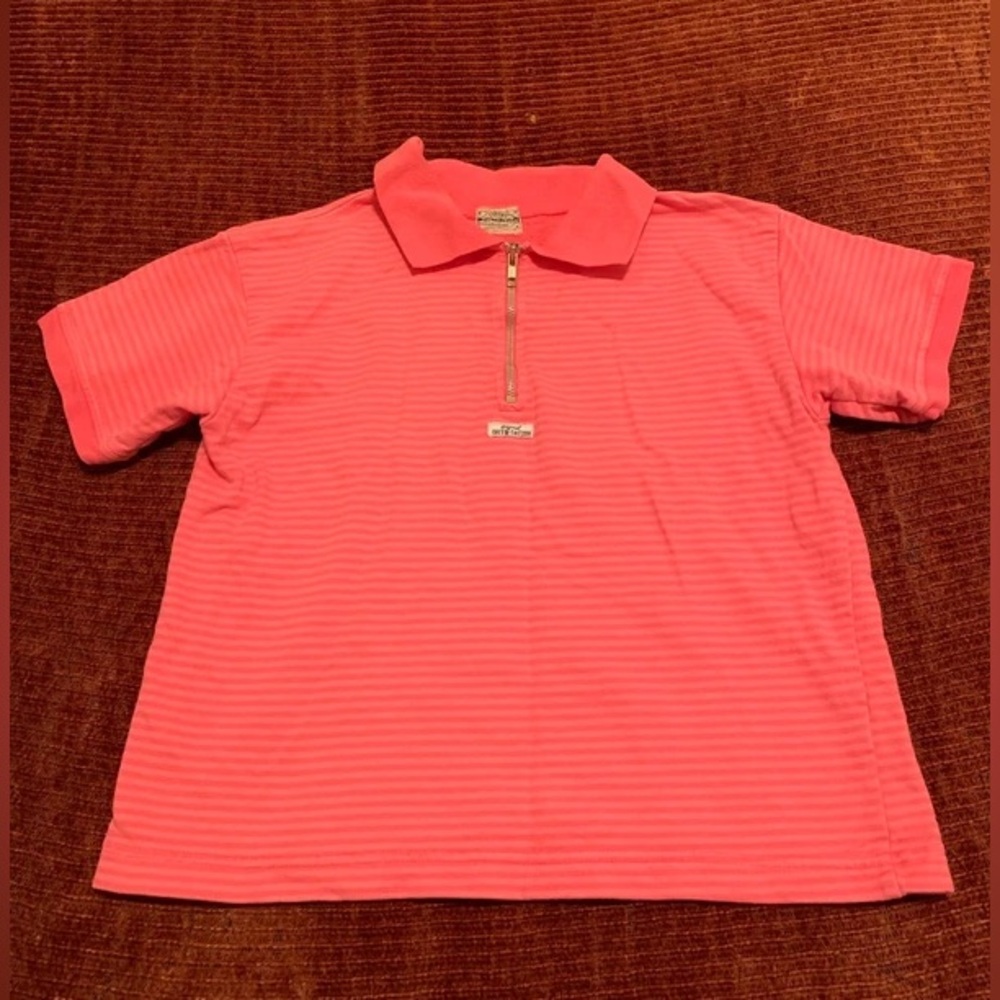 Pink Collared Terrycloth Thick Shirt